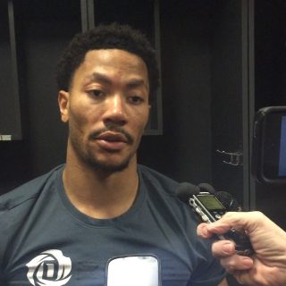 #derrickrose speaks on his performance as the #chicagobulls lose to the #atlhawks 86-93. @atlhawks are 12-2 at home this season.